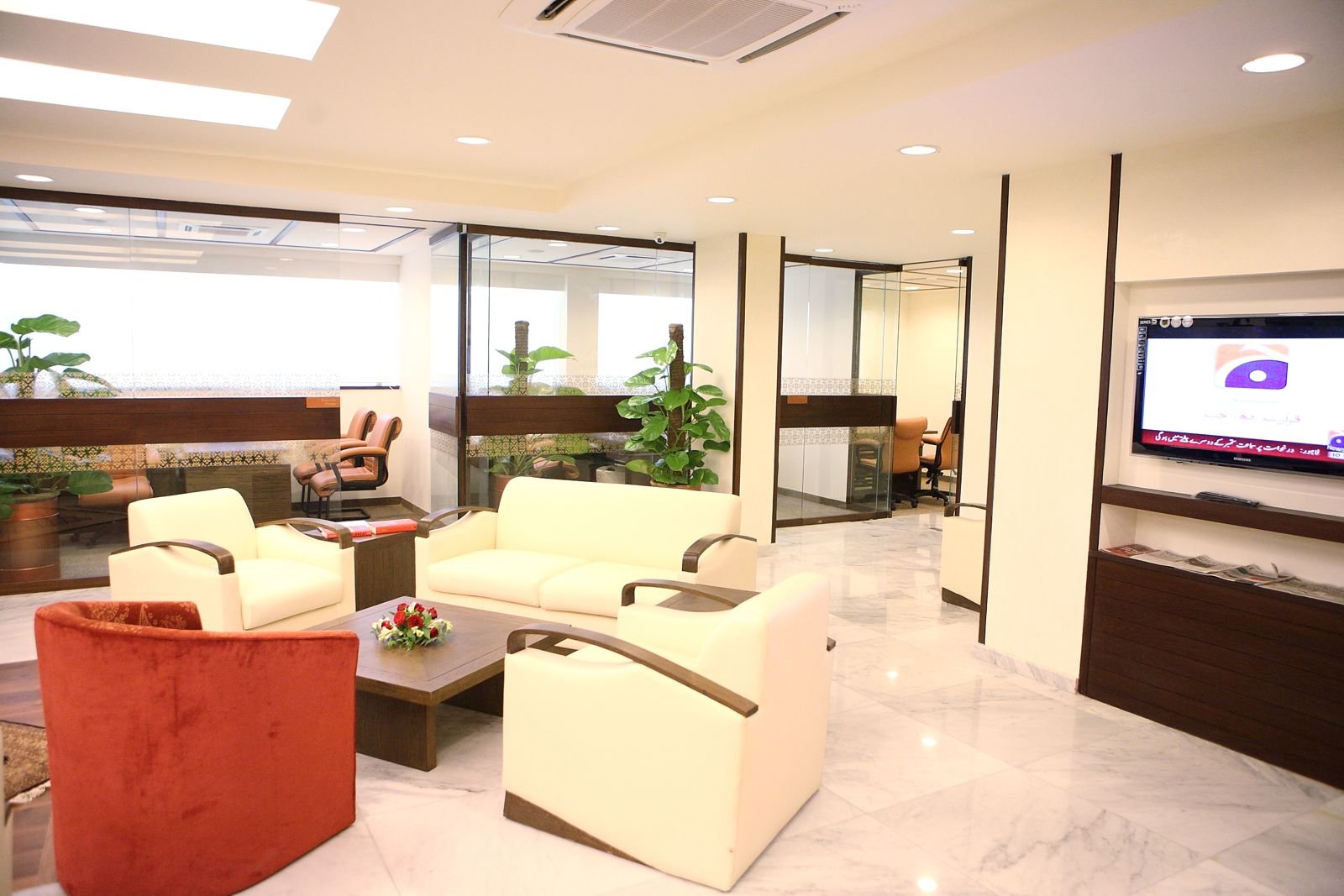 Executive banking lounge designed and built by ABA Associates
